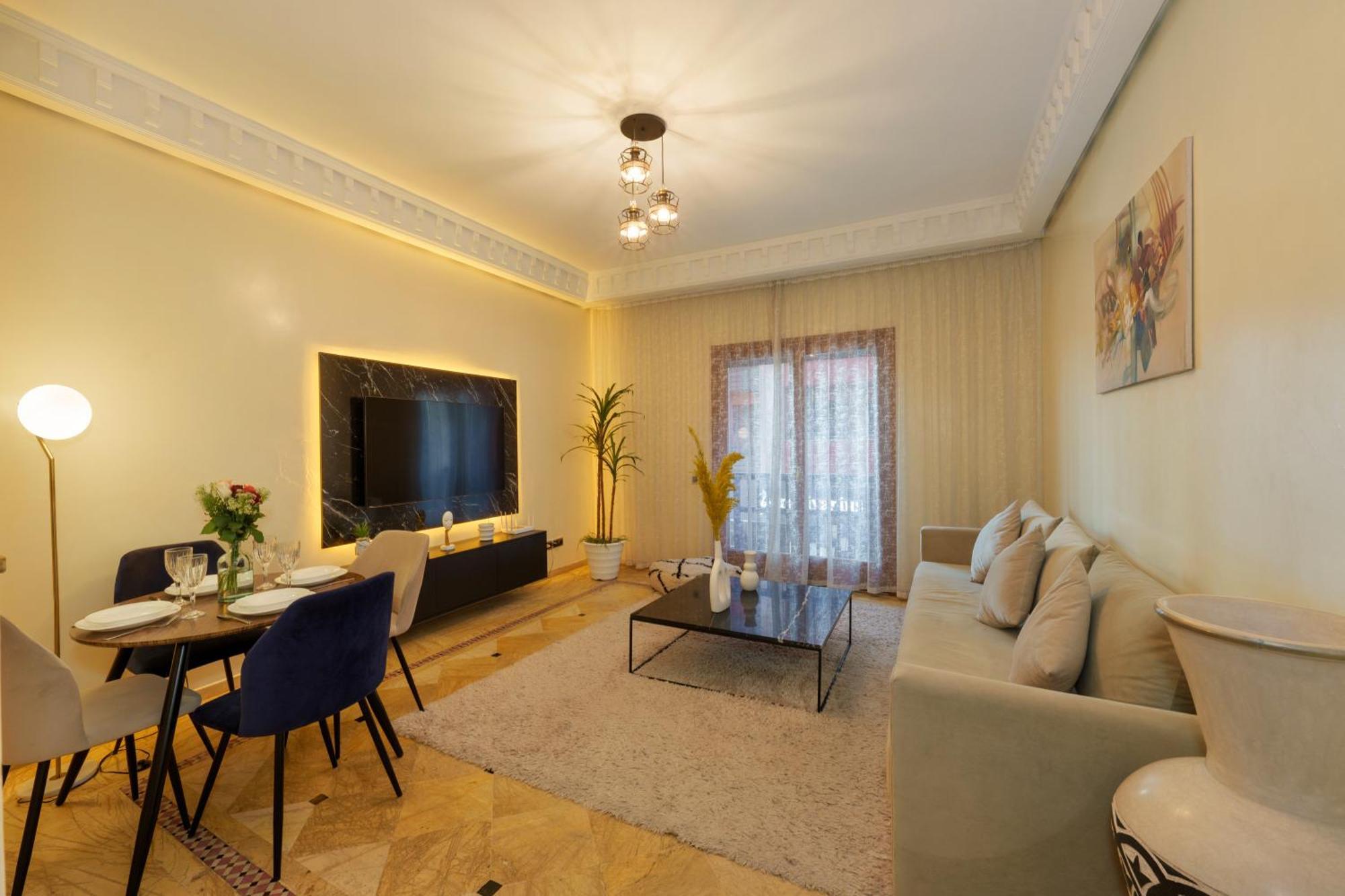 Appartement Haut Standing Gueliz Plaza Avec Vue Marrakesh Exterior photo